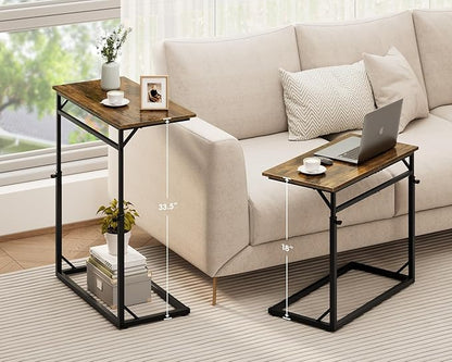 Vagusicc C Shaped End Table, Tall Side Table - Image 4