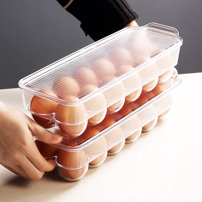 JAMOR 12 Grid Egg Storage Box Refrigerator Egg Rack Tray - Image 8