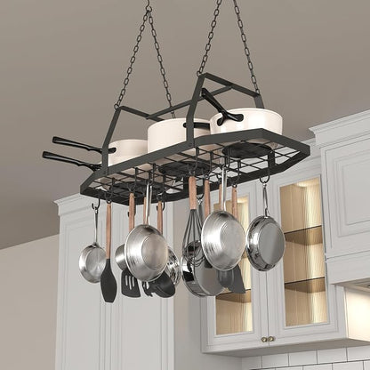 Hexagon Ceiling Pot Rack Hanging Pan Rack Hanging - Image 9