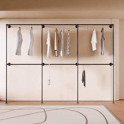 Industrial Pipe Clothing Rack, Heavy Duty Wall Mounted Clothes Rack, Retail - Image 8