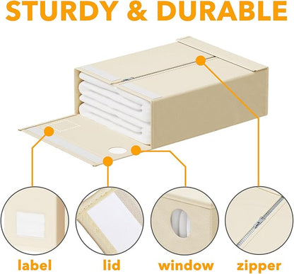 SpaceAid 2 Pack Bed Sheet Organizers and Storage, Foldable Sheet Organizer - Image 6