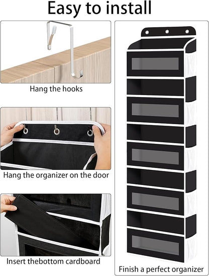 Over The Door Organizer, 5 Shelves Closet Door Hanging Organizer - Image 4