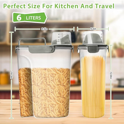 Rice Storage Container, 5 to 10lb Dry Food Airtight Dispenser, Pet Dog Cat Food - Image 2