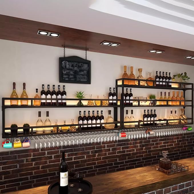 70.8in Wall Mounted Wine Rack, Wine Rack Wall Mounted - Image 5