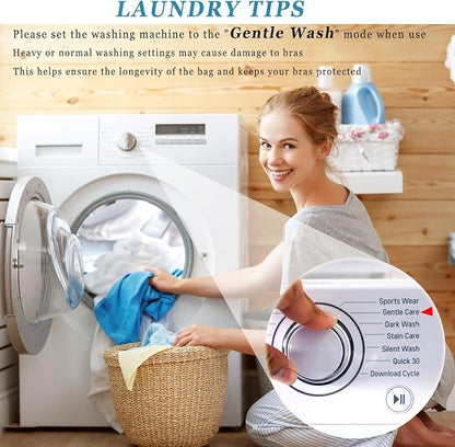 2 Pack Large Bra Laundry Bags for Washing Machine, Lingerie Bag for Washing - Image 4