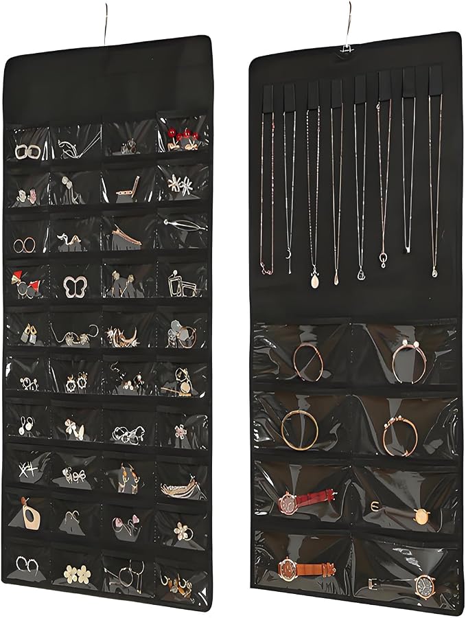 48 Pockets Hanging Jewelry Organizer by Unknown