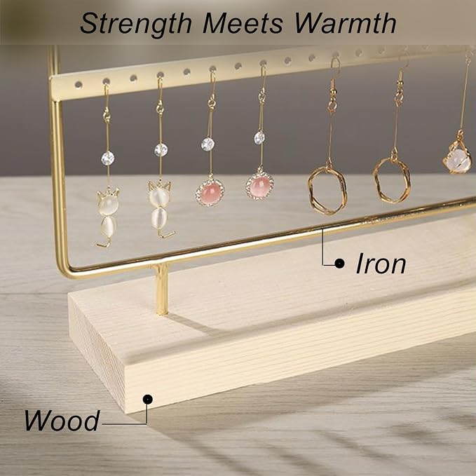 Earring Organizer Stand for Women, 4 Tier Tall Jewelry Holder Organizer Rack - Image 6