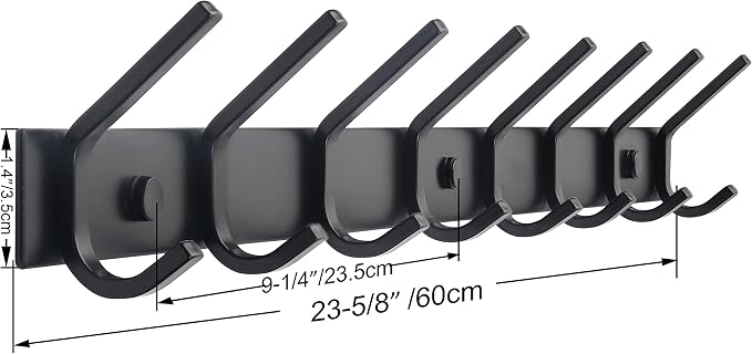 WEBI Coat Rack Wall Mounted, 8 Coat Hooks - Image 2