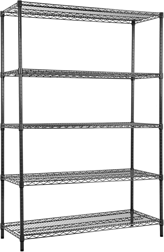 Land Guard 5 Tier Black Storage Racks and Shelving by LandGuard