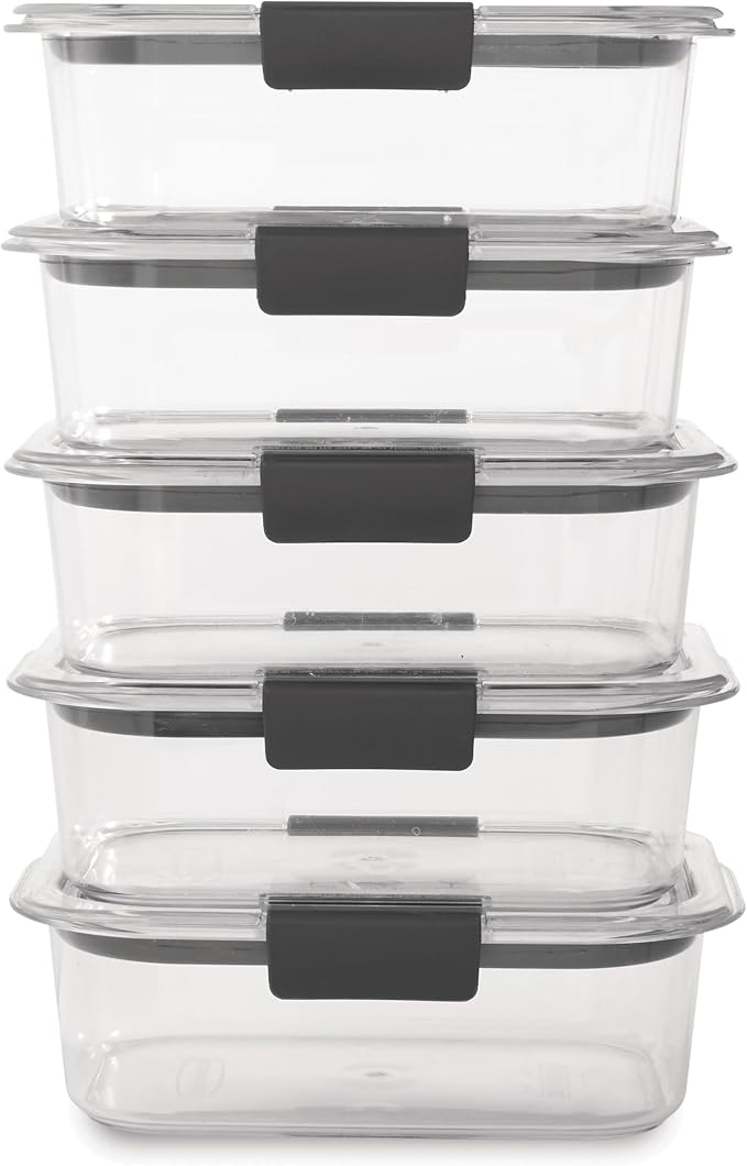 Rubbermaid Brilliance Food Storage Containers BPA Free Airtight Lids Ideal - Image 2
