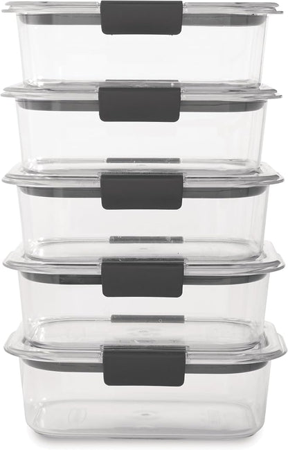 Rubbermaid Brilliance Food Storage Containers BPA Free Airtight Lids Ideal - Image 2