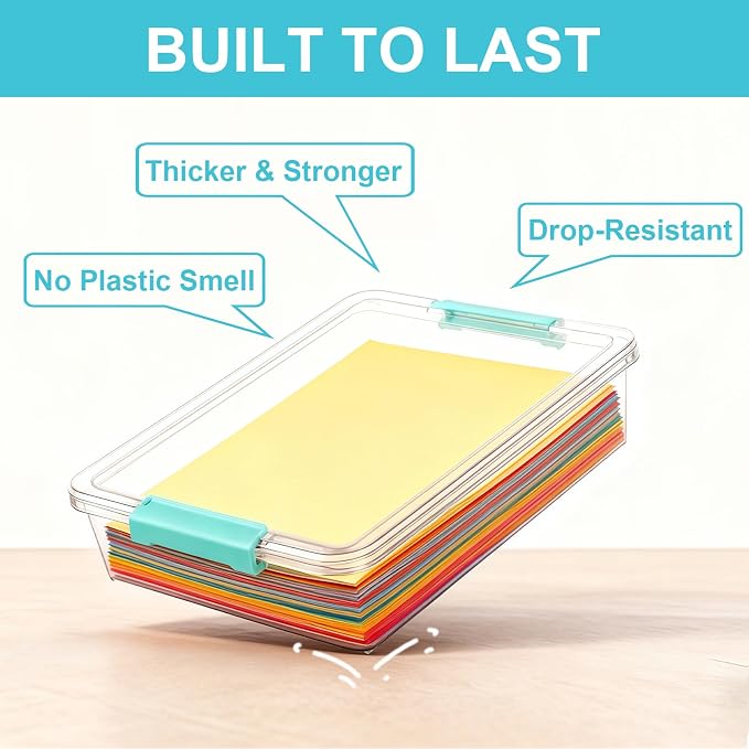 6 Qt Clear Plastic Storage Bins Containers - Image 7