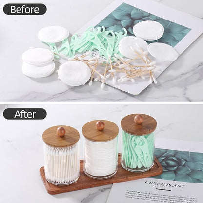 Tbestmax Qtip Holder with Vanity Tray - Image 4