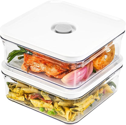 VAKUEN Premium Airtight Food Storage Containers, Mini Square 2pc/set, Smart by Vakuen