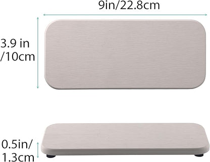 2 Pcs Water Absorbing Stone Trays, Kitchen/Bathroom Sink Soap Dish, Diatomite - Image 3