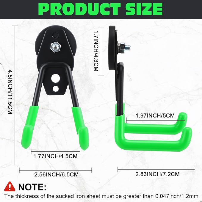 Landhoow Large Magnetic Hooks Heavy Duty Garage Magnet Hooks Strong Storage - Image 2