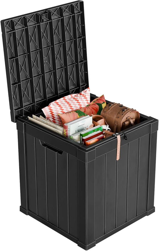 51 Gallon Outdoor Deck Box, Storage Lockable Waterproof Patio Furniture by MAIUSCOLI