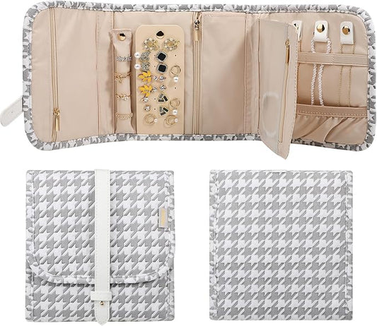 Voova Travel Jewelry Holder Organizer Case, Small Jewelry Storage Bag by Voova