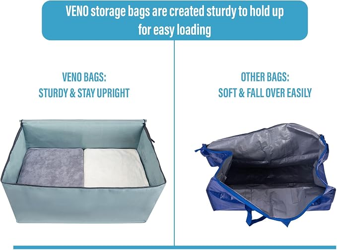VENO 4 Pack Moving Bags and Large Christmas Decoration Storage Bins - Image 6