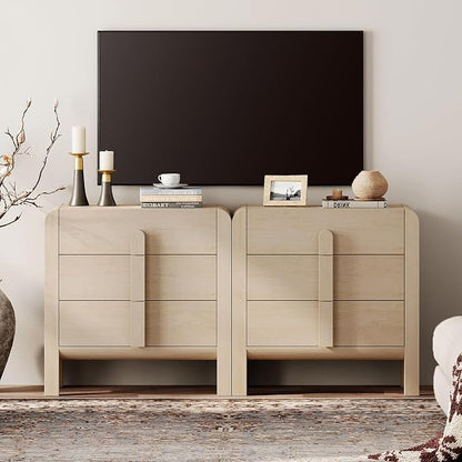 WAMPAT 6 Drawer Dresser for Bedroom, 2 in 1 63" Wide Mid Century Modern Wide - Image 4