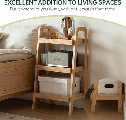 100% Solid Oak 3 Tier Ladder Shelf - Image 6