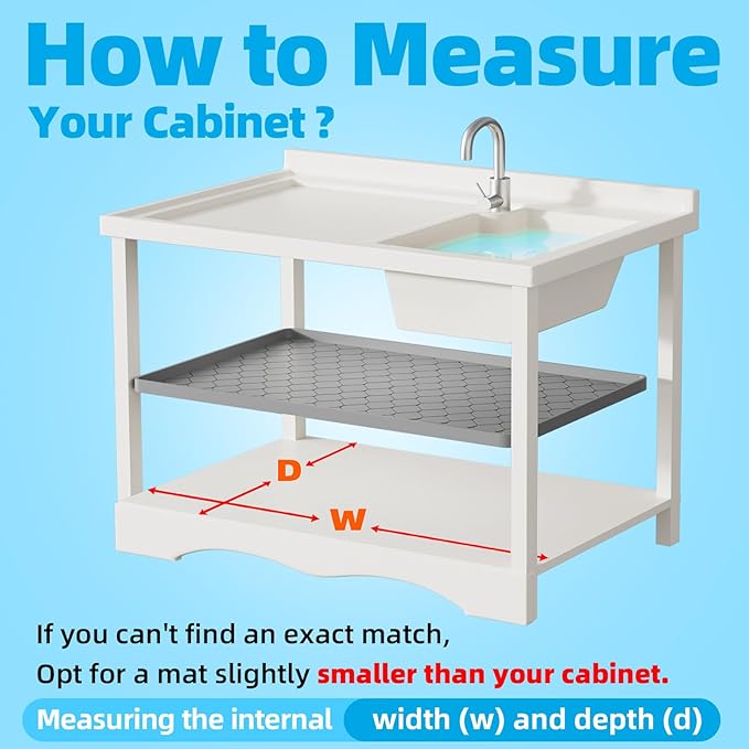 Silicone Under Sink Mat 40" x 19", kitchen Essentials and Gadgets, Shelf liner - Image 6