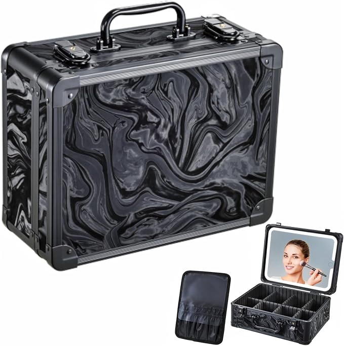 Makeup Case with LED Mirror by Faquenc
