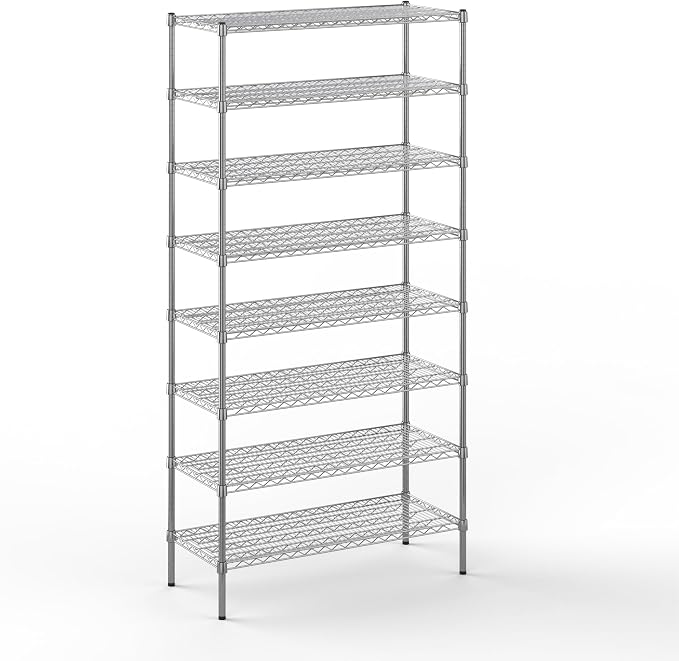 18" Deep x 42" Wide x 86" Height Wire Shelving Kit | 8-Tier | NSF Commercial by Regal+Altair