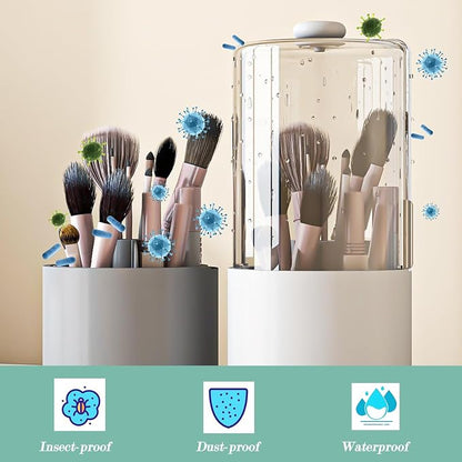 Makeup Brush Holder with Dustproof Cover - Image 5