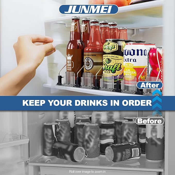 Drink Organizer for Mini Fridge, 12oz 16oz 20oz- Soda Can Dispenser for - Image 9