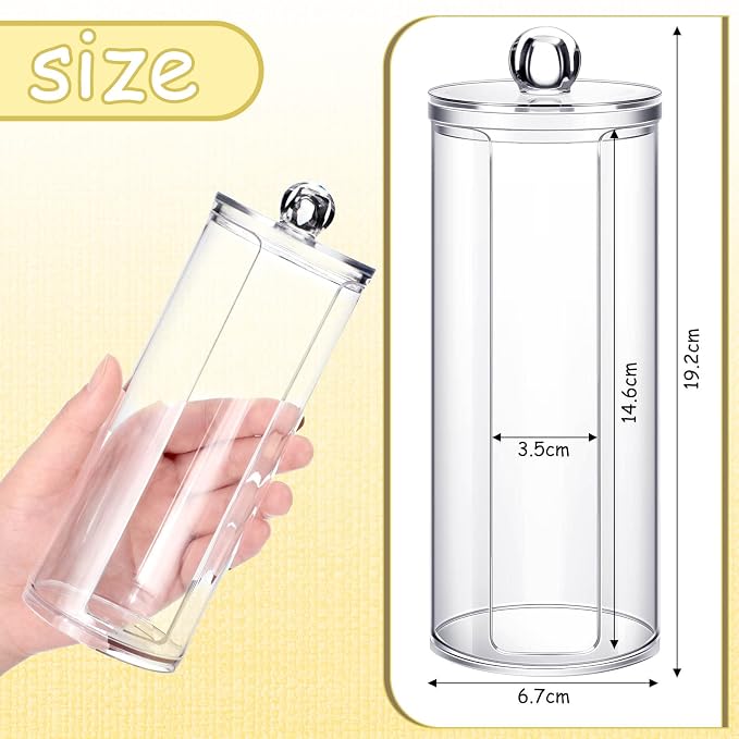 Chengu 2 Pcs Acrylic Scrunchie Holder Organizer Dustproof Clear Hair Ties - Image 2