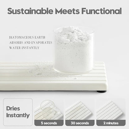 2PCS Water Absorbing Stone Drying Tray Mat - Image 3