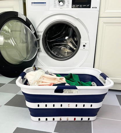SAMMART 42L Collapsible Plastic Laundry Basket - Image 2