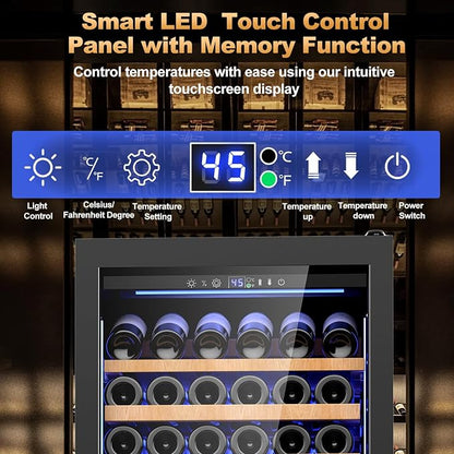 24 Inch Wine Cooler Refrigerator, 179 Bottles Wine Fridge Large Capacity - Image 2