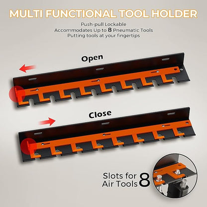 Air Tool Holder, Air Tool Rack for Garage Walls and Tool Cart Storage - Image 4