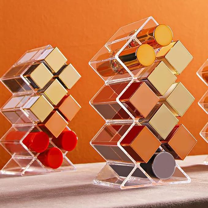 Luxshiny 2Pcs Clear Acrylic Lipstick Organizer - Image 3