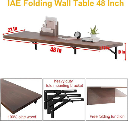 IAE Floating Wall Mounted Folding Table Desk - Image 3