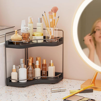 2-Tier Corner Bathroom Counter Organizer - Image 2