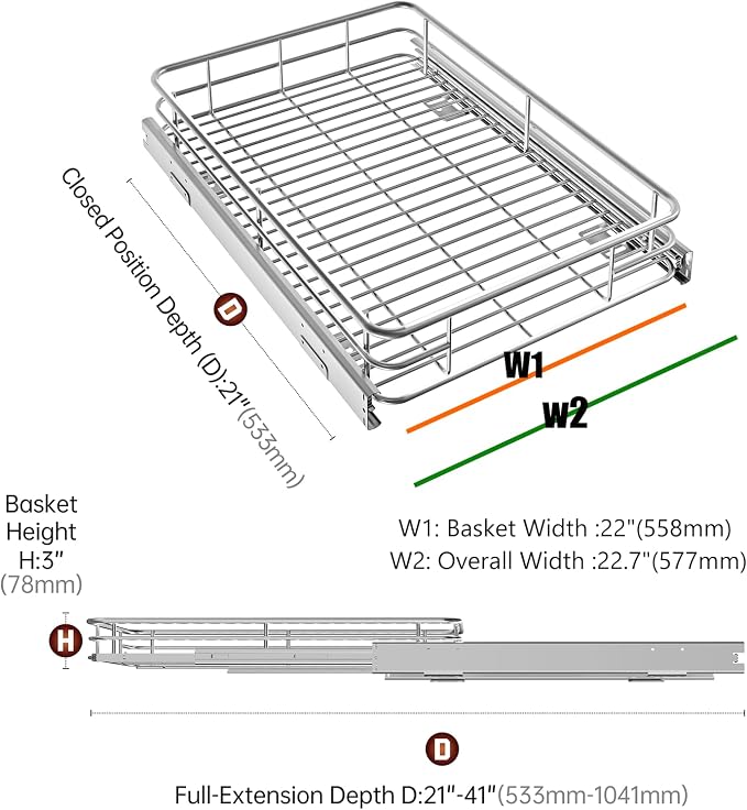 Pull Out Cabinet Organizer, Slide Out Shelves - Image 4