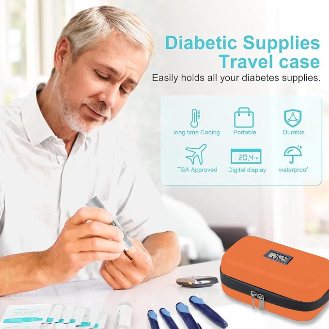 Insulin Cooler Travel Case, 2 × 180g TSA Approved Ice Packs, Refrigerated - Image 7