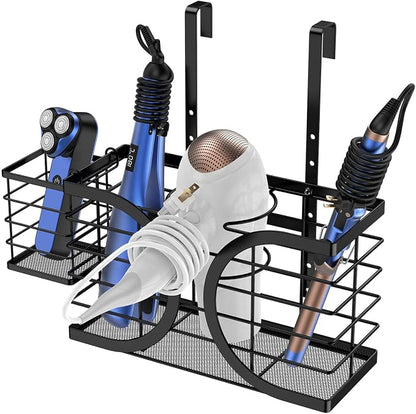 Hair Dryer Holder 3in1 Hair Tool Organizer/Wall Mounted, Cabinet Door or by Aolldy