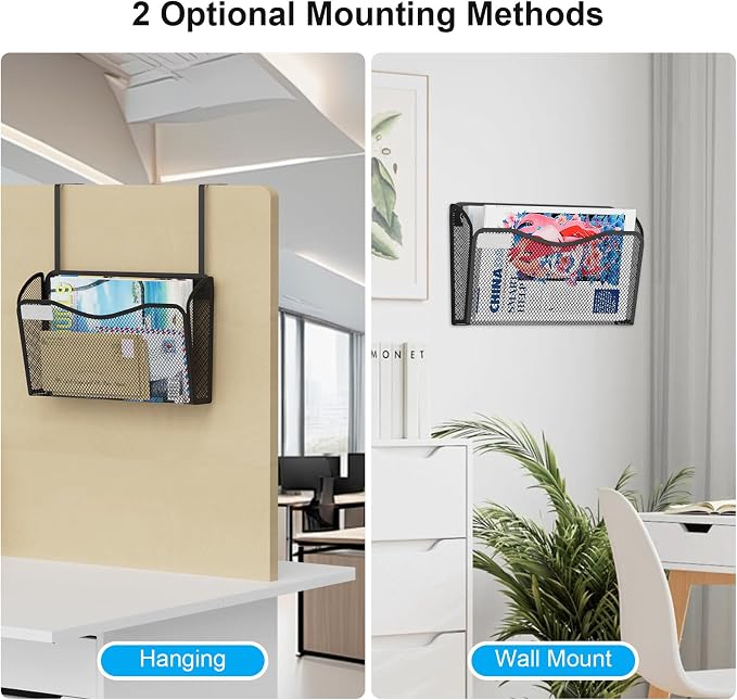 Wall File Organizer, Mesh Hanging File Organizer, Home Office Organization and - Image 5