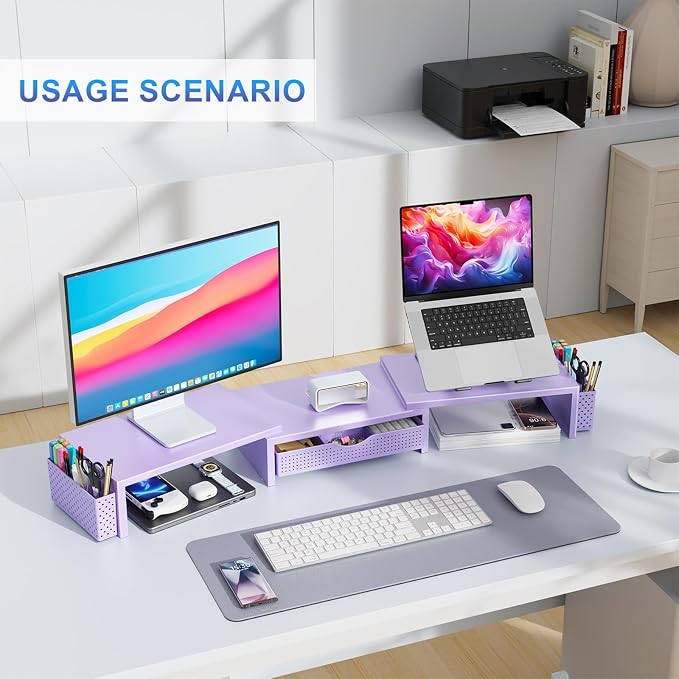 gianotter Dual Monitor Stand Riser, Desk Organizer - Image 5