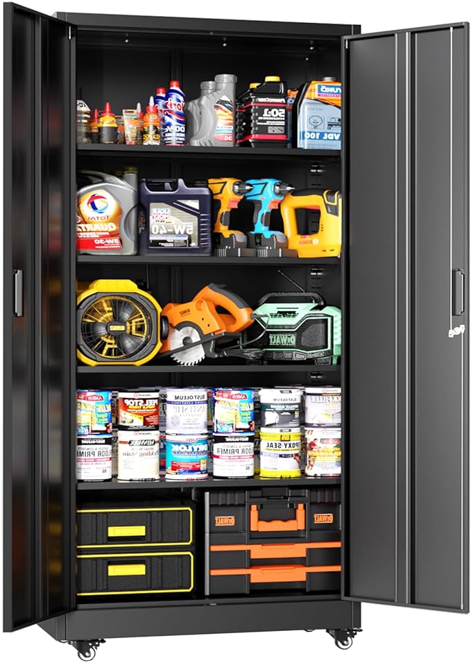 Greenvelly Metal Garage Storage Cabinet by Greenvelly