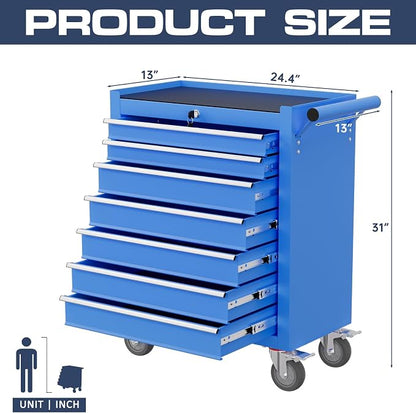 7-Drawer Tool Chest, Rolling Tool Cart - Image 3