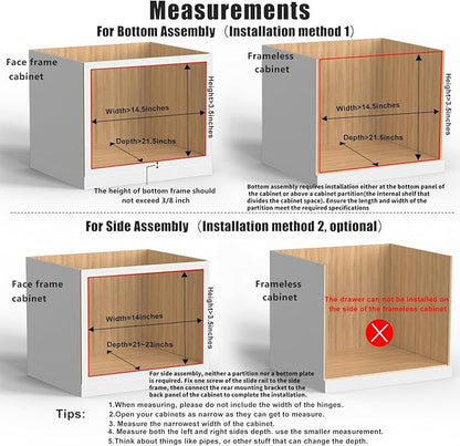 13”W x 21”D x 3”H Soft Close Slide Out Wood Drawer Organizer - Image 4