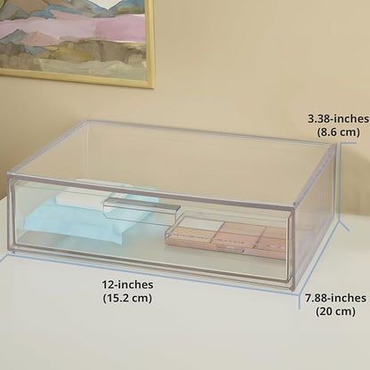 STORi Audrey Stackable Clear Bin Plastic Organizer Drawer | Organize Eyeshadow - Image 5