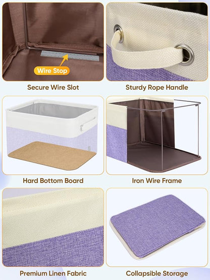 BALEINE 3 Pack Fabric Storage Bins - Image 6
