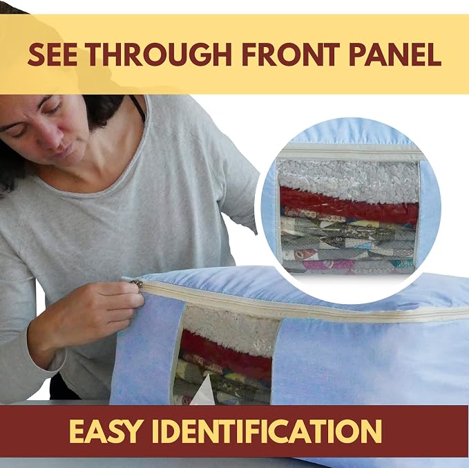 Madam Sew Quilt Blanket Storage Bag|Blanket Organizer|Comforter Storage - Image 6
