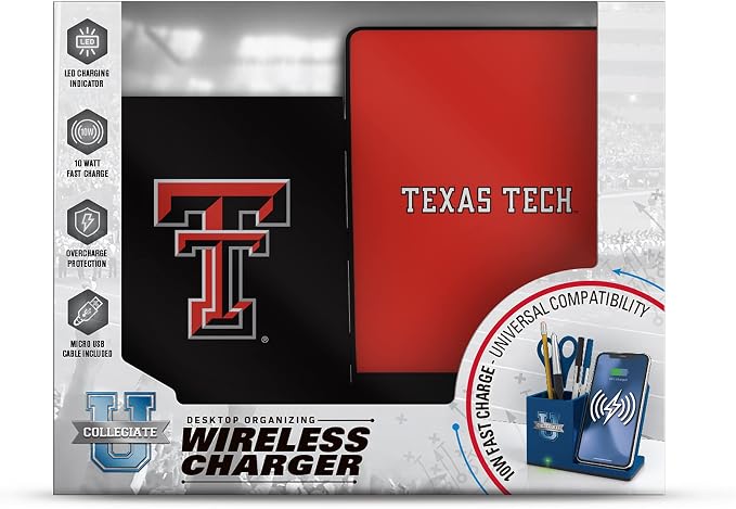 SOAR NCAA Unisex Cell Phone Wireless Charging Stand and Desktop Organizer - Image 3